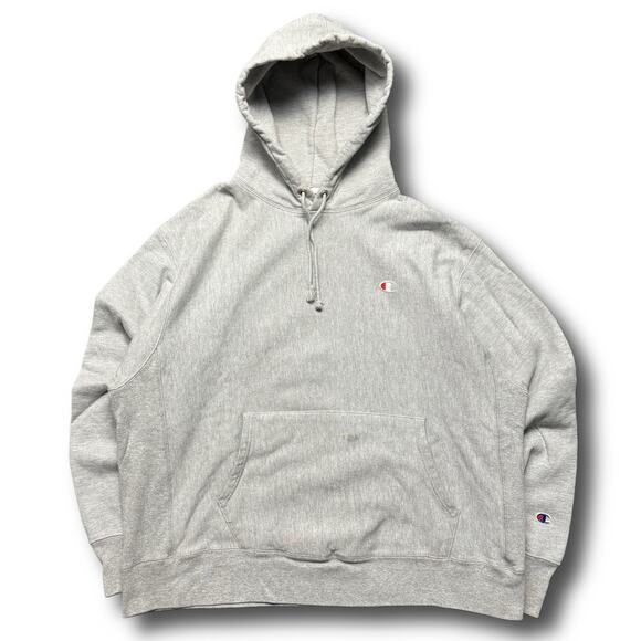 Champion Brand Reverse Weave Gray Essential Hoodie Sweater - Picture 1 of 7